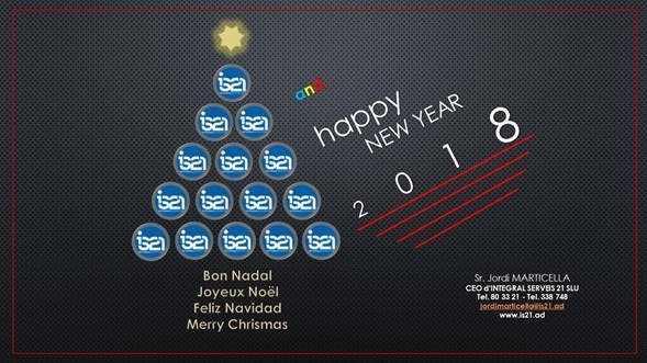 IS21 OS DESEA UNAS FELICES FIESTAS Y UN FELIZ 2018!